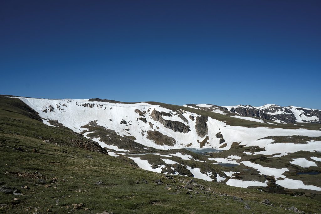 The north-facing Twin Lakes Headwall